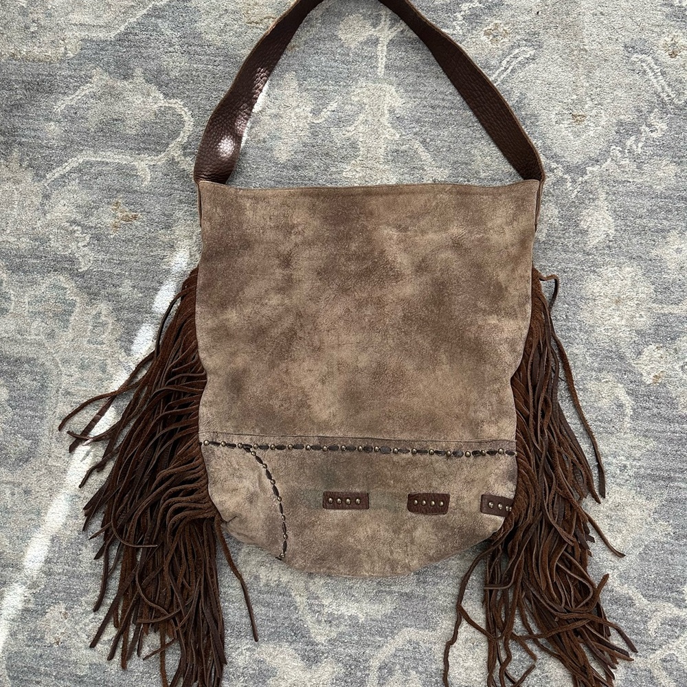 Juan Antonio distressed leather hobo bag - Picture 4 of 10